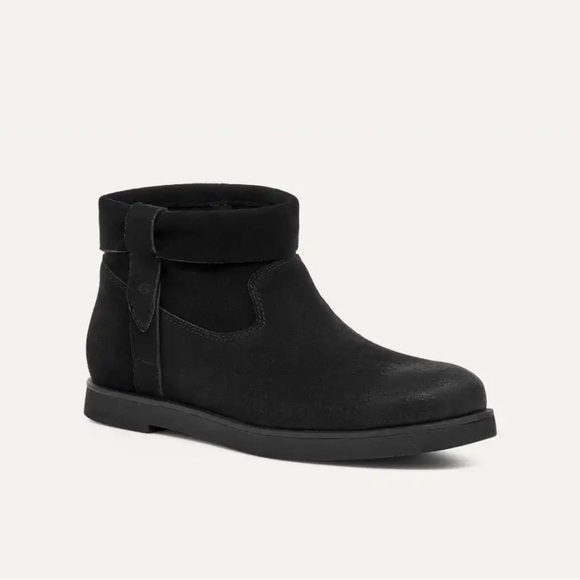 NWOT - UGG Josefene Cuff Boots- Black Suede Leather - size 8.5 - Picture 2 of 13